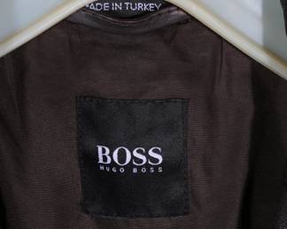 Hugo Boss Italian Lamb Skin Leather Nappa Jacket Overcoat 
