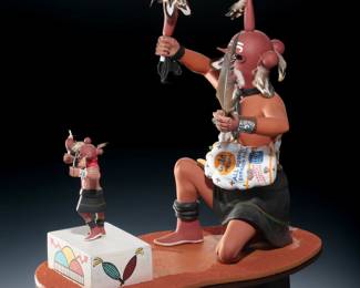 Mudhead Kachina Herman Shelton Native American Art 
