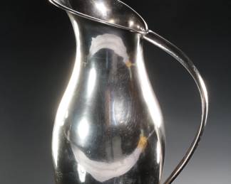 Vintage Sterling Silver Juventino Lopez Reyes Water Pitcher Mexican Modern Plateria del Recreo
