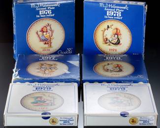 Goebel Hummel Annual Plates in bas-relief Lot of 6 1976-1979
