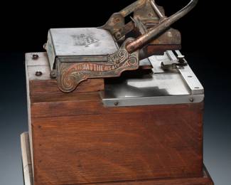 Antique Matthews of Pittsburgh Marking Device Business Card Printing Press
