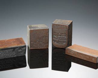 Lot of 4 Vintage Pharmacy Store Warning Stamp label Stampers 
