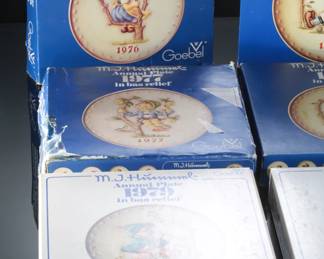 Goebel Hummel Annual Plates in bas-relief Lot of 6 1976-1979
