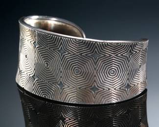 Dominique Dinouart Mexico Sterling Silver Cuff Bracelet SZ: 6.25
