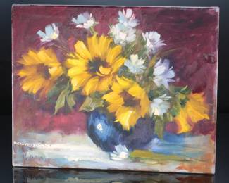 Original Art Hedi Moran Floral Still-life Oil Painting 
