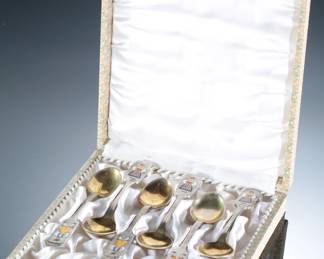 MCM Vintage Anton Michelsen Denmark Sterling Silver Spoon Set
