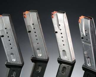 Lot of 4 Smith & Wesson Magazine S&W 59, 459, 659, 5903, 5904, 5906, 5923, 5924, 5926, 5943, 5944, 5946 9mm Luger 15-Round Stainless Steel
