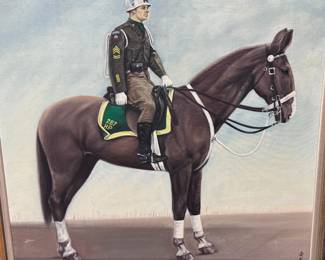 Original Painting MP on horse back 
