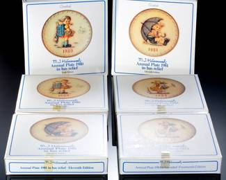 Goebel Hummel Annual Plates in bas-relief Lot of 6 1980-1984
