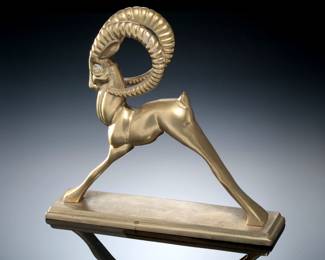 MCM Vintage Bass Desktop Gazelle Antelope Figure Ibex &nbsp;
