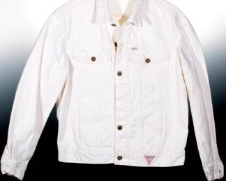 Guess Georges Marciano Jacket White Denim Jean Jacket
