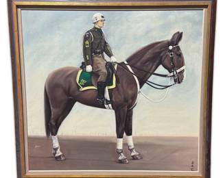 Original Painting MP on horse back 
