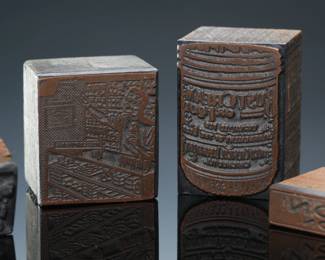 Lot of 4 Vintage Pharmacy Store Warning Stamp label Stampers 
