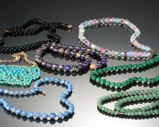 Lot of 7 Costume Jewelry Beaded Necklaces 
