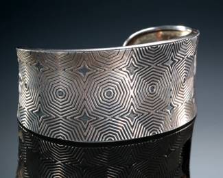 Dominique Dinouart Mexico Sterling Silver Cuff Bracelet SZ: 6.25
