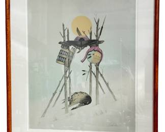 Signed Donald Vann Last Farewell Lithograph AP Print Framed 
