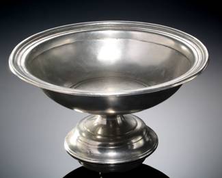 MATCH Italy Pewter Round Footed Centerpiece Bowl 
