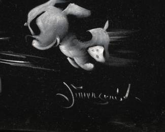 Vintage Betty Boop Velvet Painting Signed Art
