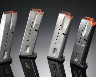 Lot of 4 Smith & Wesson Magazine S&W 59, 459, 659, 5903, 5904, 5906, 5923, 5924, 5926, 5943, 5944, 5946 9mm Luger 15-Round Stainless Steel
