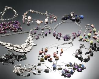 Lot of 13 Costume Jewelry Beaded Necklaces 
