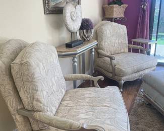 Pair of Custom Upholstered Arm Chairs