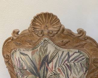 Carved Shell Detail on Set of 8 Dining Chairs