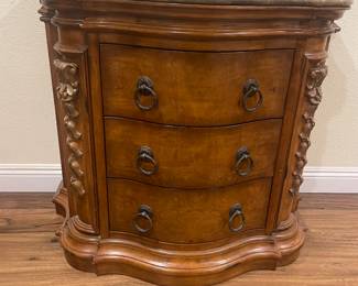 Marble top chest of drawers
