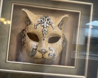 Venetian Mask, custom Framed