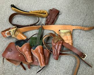 Leather holsters/gun belts