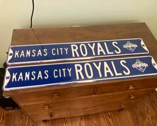 2 Kansas City Royals metal signs
