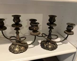 Silver candelabra