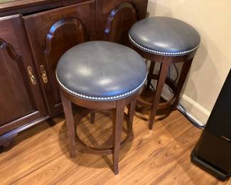 Pr of barstools w/  tack trim