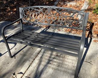 Iron garden bench