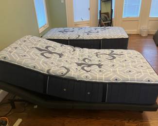 2 Tempur Ergo twin beds w/ raising head and foot