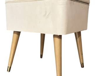 Midcentury Ottoman Storage Footstool