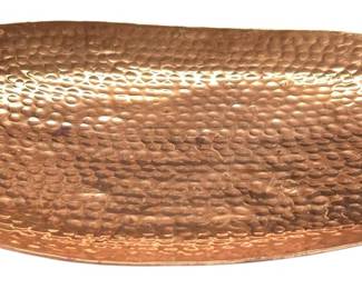 Copper Serving Tray w Grape Motif Handles