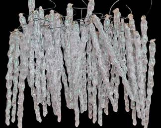 Glass Icicle Ornaments w Glitter