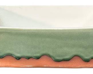 Baum Bros Casserole Dish Celadon Drip