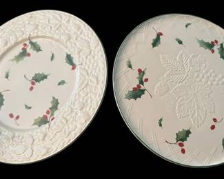 Mikasa Seasons Holly Decor Plates