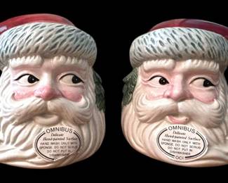Fitz Floyd Ceramic Santa SP Shakers