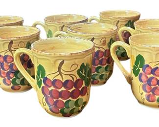 Tabletops Italian Grapes Coffee Cups 