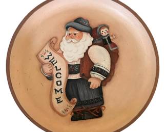 Painted Dutch Santa Plate