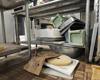 Contents Of Shelf W/ Commercial Kitchen Items