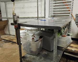 Stainless Steel Prep Table W/ Commercial Can Opener