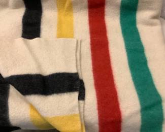 LUGR709 Vintage Golden Dawn Wool Blanket Blanket measures approximately 66" Wide x 87" Long. &nbsp;The blanket is folded in half for measuring purposes.
