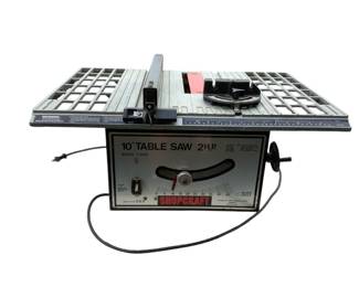 LEMO214 Shopcraft 10 inch Tablesaw 10" Table saw. Model #T-6700. 2 Horsepower motor. 0-45 degree blade angle range.&nbsp;
