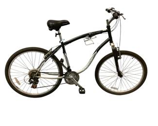 BRDA800 Schwin Skylines Bicycle Schwinn skylines mountain bike. ST 26", Frame Length approximately 43 inches. Radius brakes and Shimano Tourney pedal/gears.
