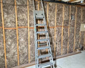 LEIFHEIT ALUMINUM STEPLADDER |  h. 103 x w. 22 x d. 5 in (folded)
