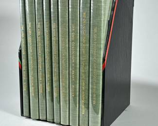 (9pc) THE CIBA COLLECTION OF MEDICAL ILLUSTRATIONS; NETTER | Boxed set of medical illustration books by Frank H. Netter, 1953-74, in green fabric binding. - h. 13.5 x w. 10 x d. 10 in
