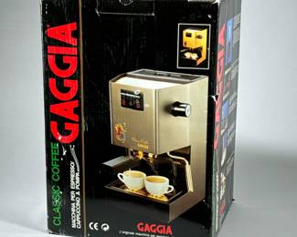 GAGGIA ESPRESSO MACHINE | Made in Italy original box, untested.